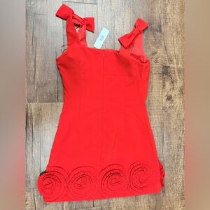 INA Red Rosette Mini Dress | Small | NWT